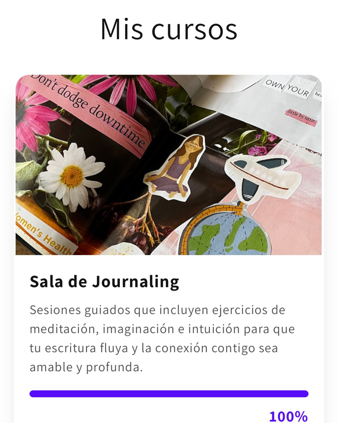 Sala de Journaling: muestra
